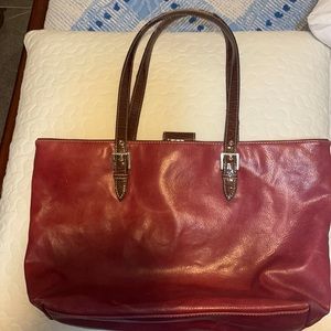 Liz Claiborne red tote bag